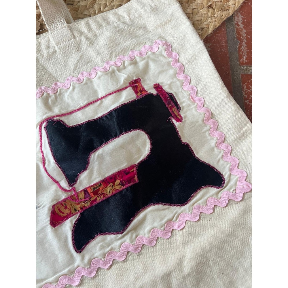 Vintage Upcycled Sewing Tote Bag - Picture 5 of 7